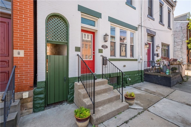 view of doorway to property