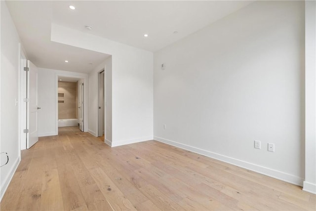 2330 Penn Ave Unit 302, Downtown Pgh, PA 15222 - unfurnished room featuring light wood-style floors, recessed lighting, and baseboards