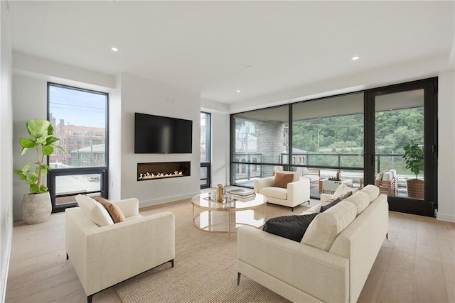 2330 Penn Ave Unit 302, Downtown Pgh, PA 15222 - living area with wood finished floors and recessed lighting
