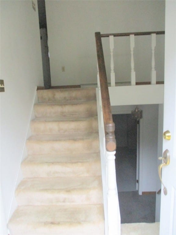 view of stairway