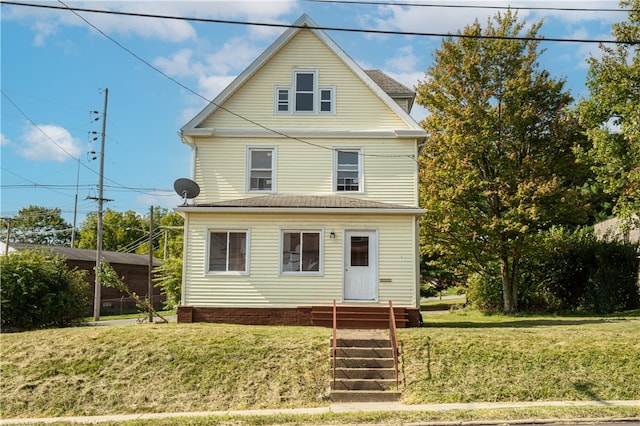 view of property with a front yard