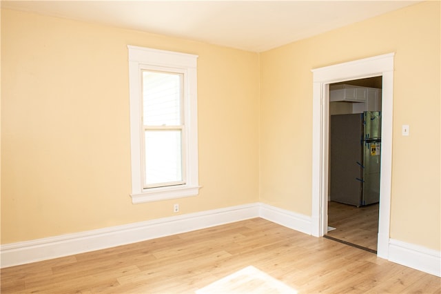 empty room featuring light hardwood / wood-style floors