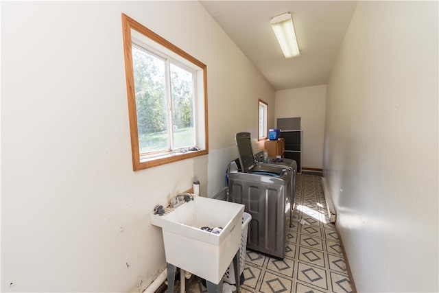 laundry area with sink