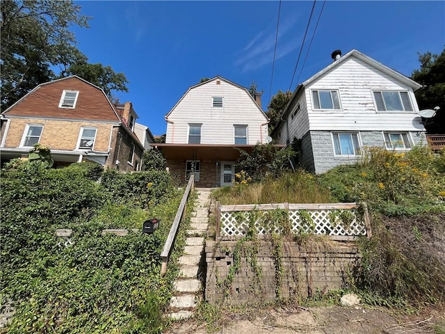2323 Patterson Ave, Swissvale, PA 15218 - rear view of house with a gambrel roof