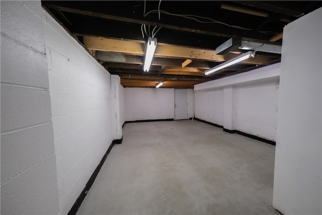 view of basement