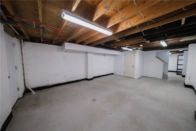 view of basement