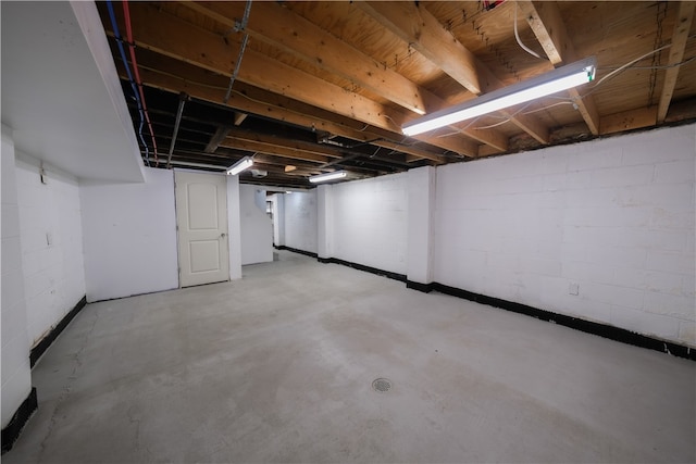 view of basement