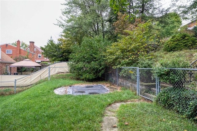 view of yard with a gazebo