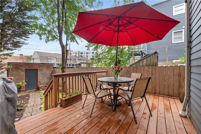 view of wooden deck