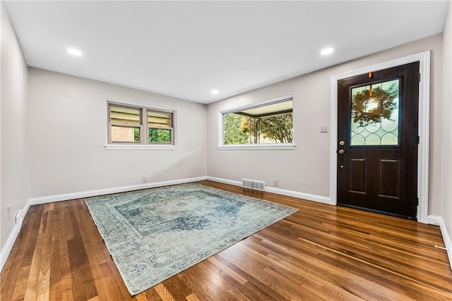 entrance foyer with hardwood / wood-style flooring