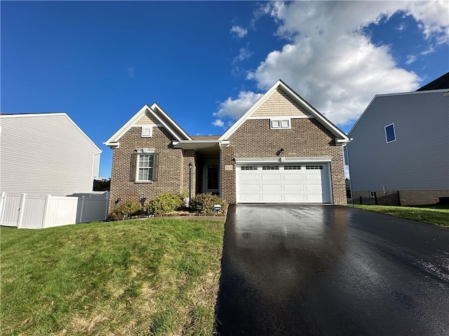 view of front of property with a front yard