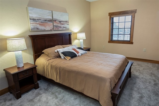 bedroom featuring carpet