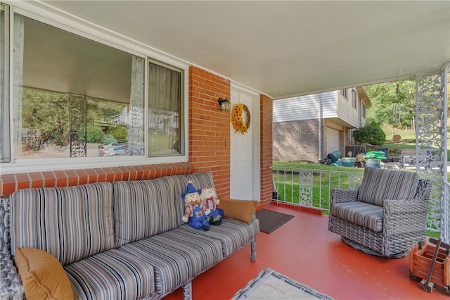 view of sunroom