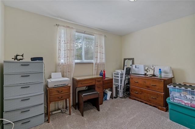 view of carpeted office