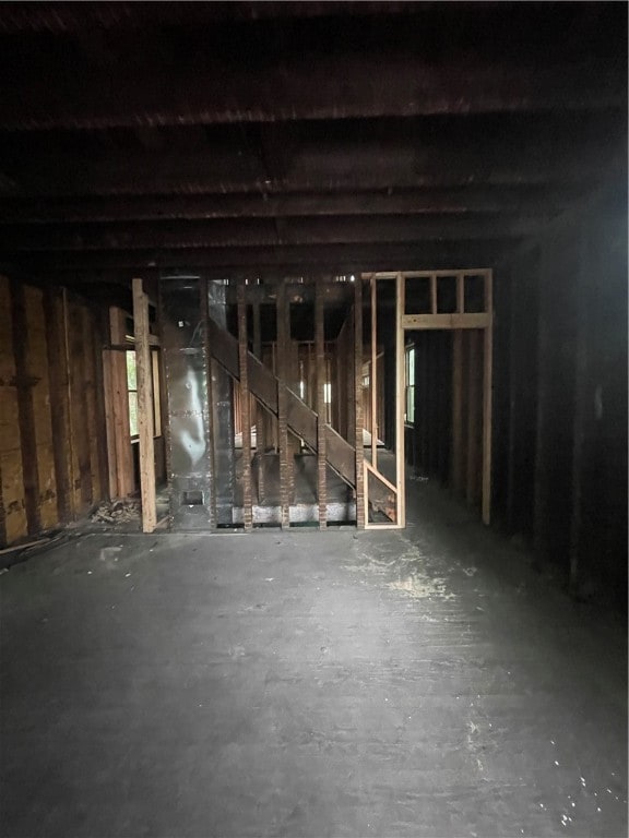 view of basement