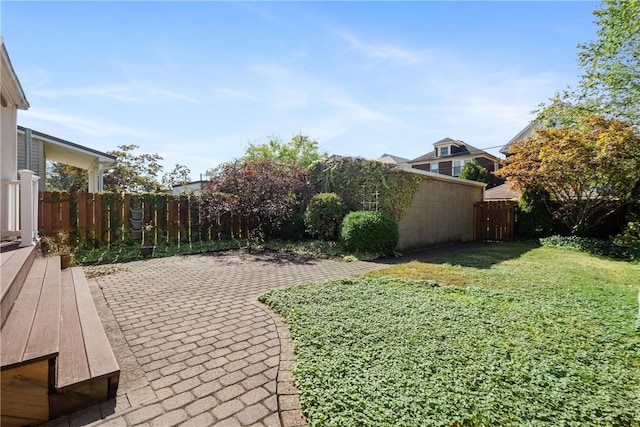 view of yard with a patio