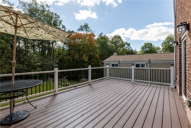 view of wooden deck