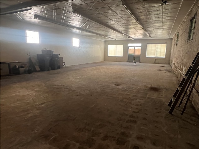 basement featuring a wealth of natural light