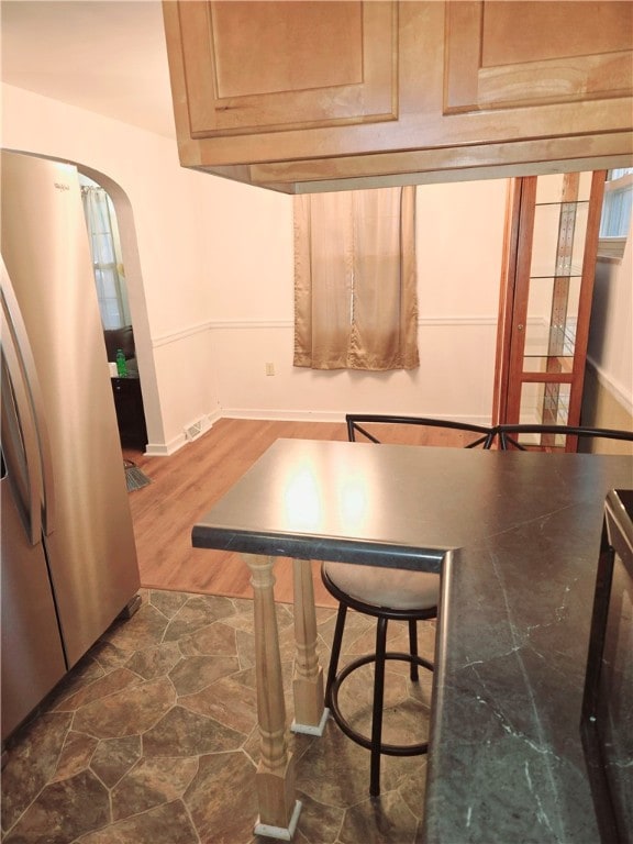 dining room featuring dark hardwood / wood-style floors