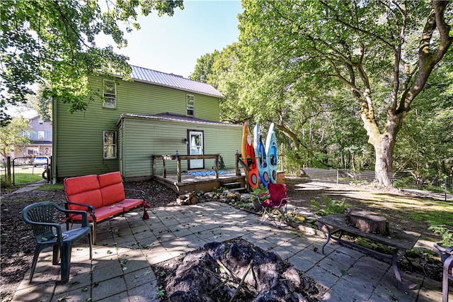 view of patio with a deck