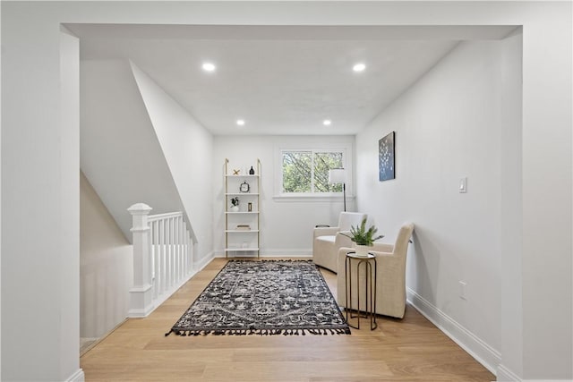 entrance foyer with hardwood / wood-style floors