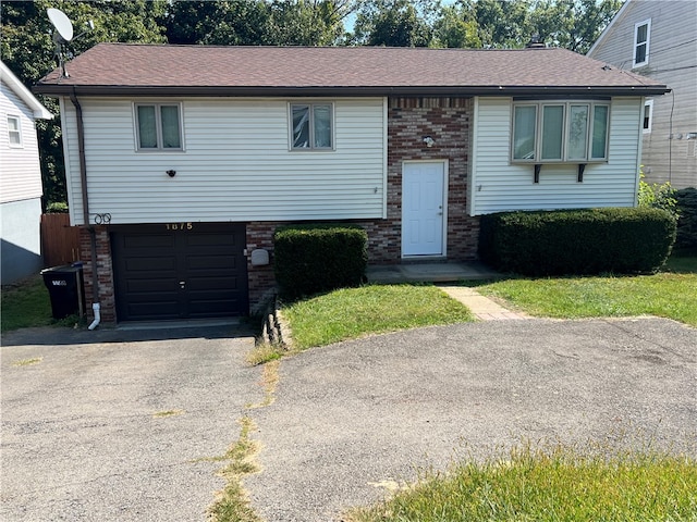 bi-level home with a garage