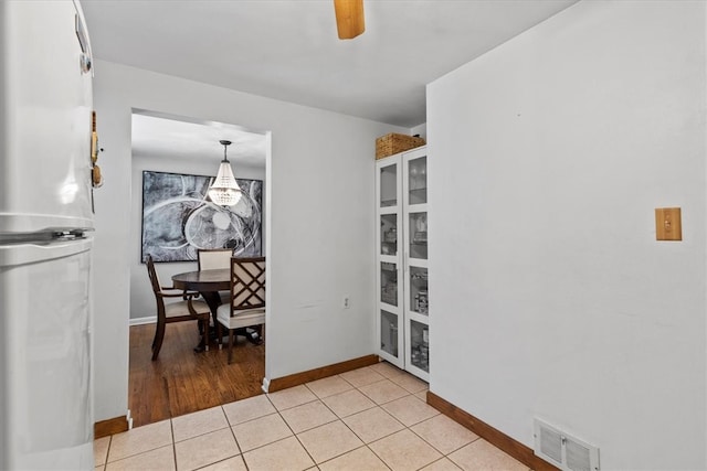 interior space featuring light hardwood / wood-style floors