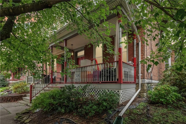 5972 Alder St, Shadyside, PA 15232 - view of front of house featuring a porch and brick siding