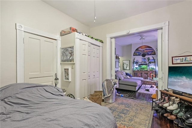 5972 Alder St, Shadyside, PA 15232 - bedroom featuring wood finished floors and two closets