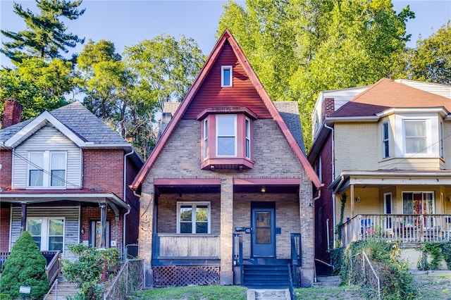 view of front of home with a porch