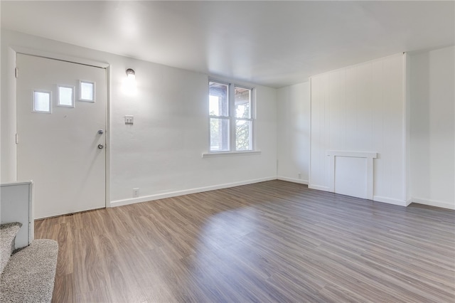 entryway featuring wood-type flooring