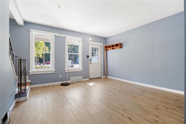 21 Ambridge Ave, Leet Twp, PA 15003 - foyer with light wood-style flooring, stairway, and baseboards
