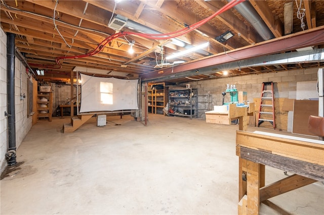 view of basement