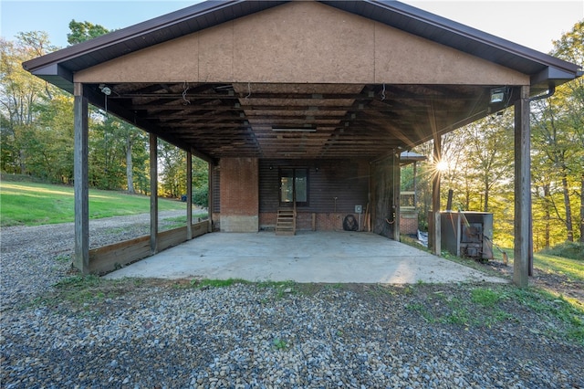 view of parking / parking lot