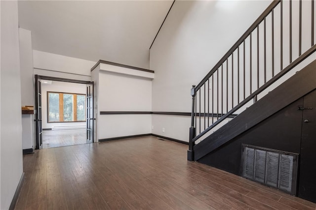 interior space with hardwood / wood-style flooring