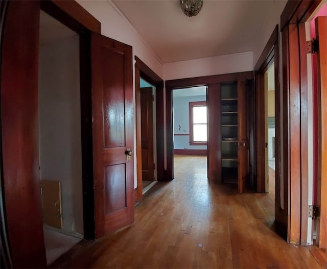 hall featuring hardwood / wood-style floors