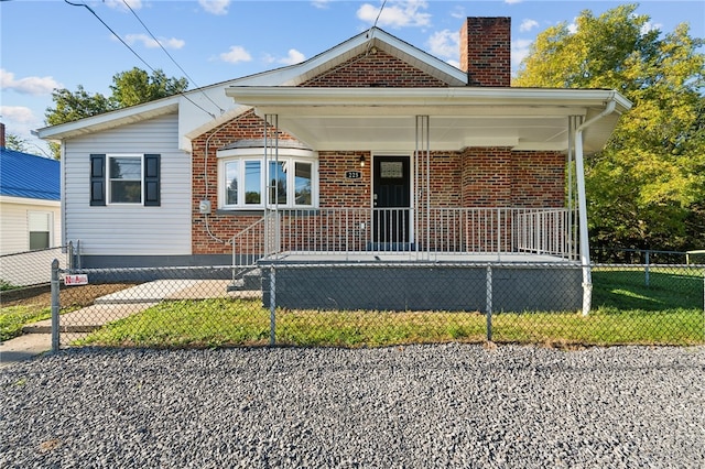 bungalow featuring a porch