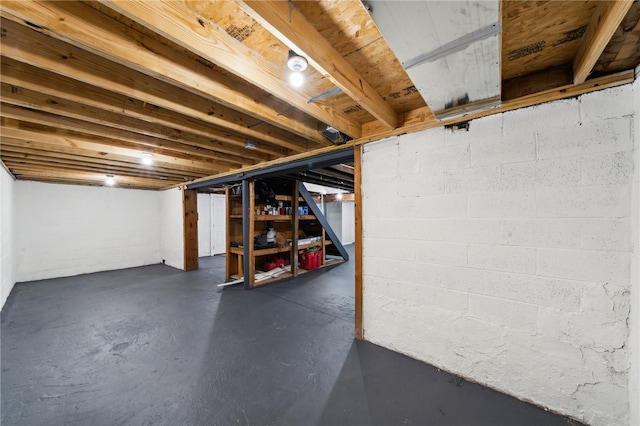 view of basement