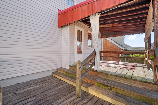 view of wooden deck