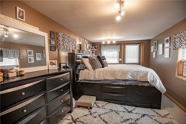 view of carpeted bedroom