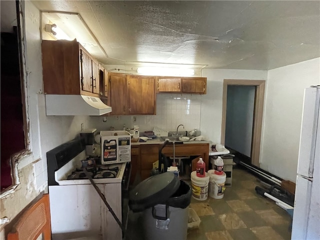 kitchen featuring white appliances