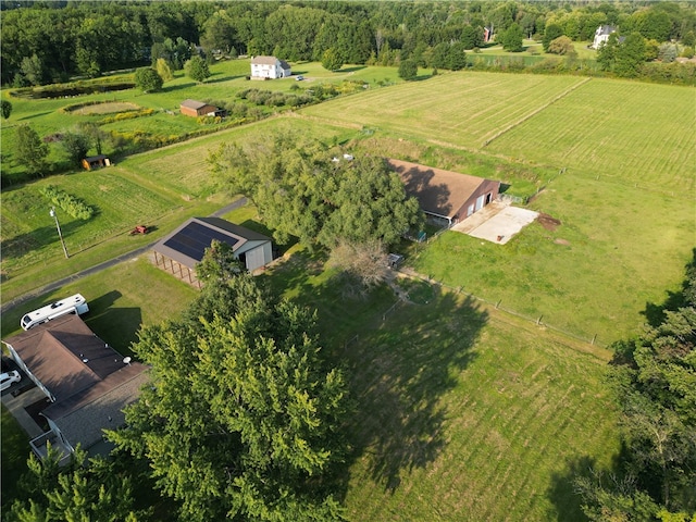 drone / aerial view with a rural view