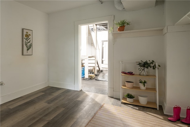 interior space featuring wood-type flooring