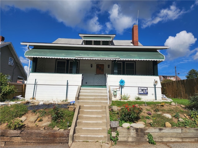 bungalow-style house with a porch