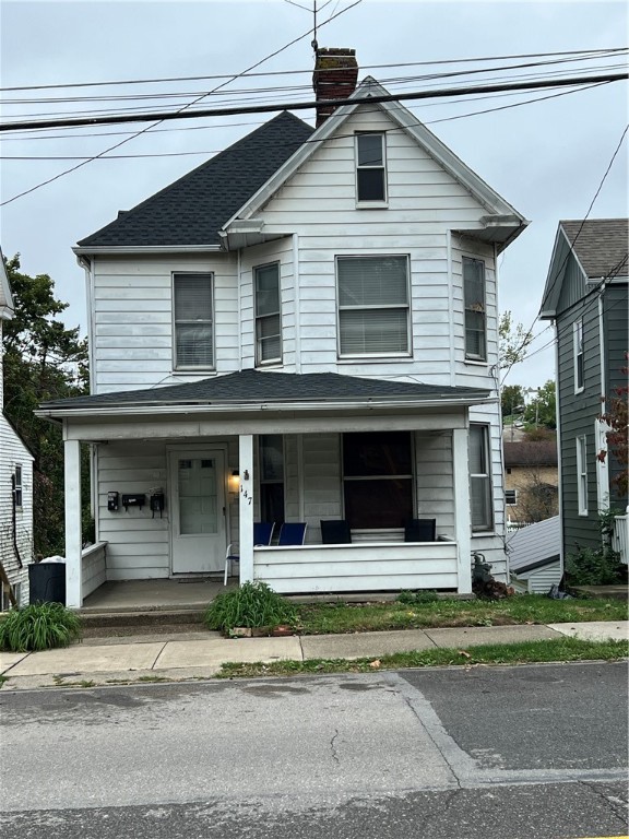 view of front of house featuring covered porch