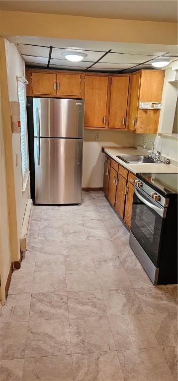 kitchen with sink and stainless steel appliances