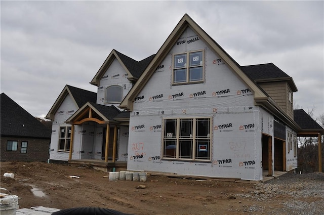 property in mid-construction featuring a garage