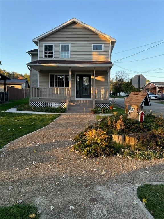 front of property featuring a porch