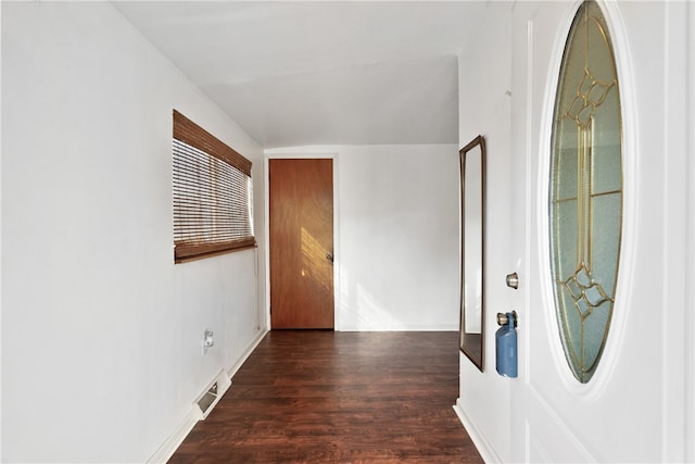 entryway featuring dark hardwood / wood-style floors