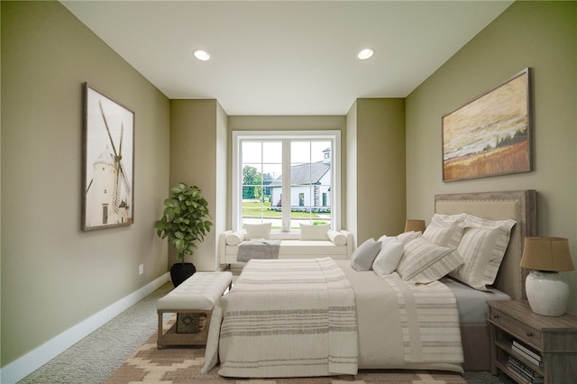 view of carpeted bedroom